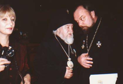 Архиепископ Ульяновский и Мелекесский Прокл и протодиакон Алексий Скала на торжественной инаугурации губернатора Ульяновской области